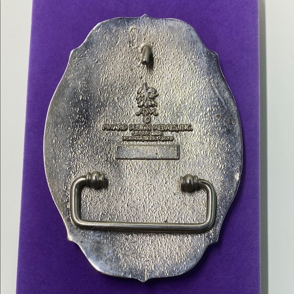 💛 Rare Award Design Medals Silver & Turquoise Eagle Belt Buckle - Picture 2 of 5